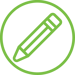 pencil icon_green line circle